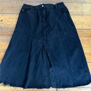 Black Denim Skirt
